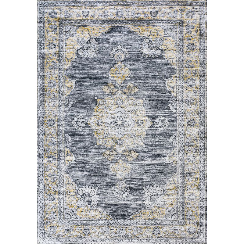 Bausch Bohemian Distressed Chenille Machine-Washable Area Rug -JONATHAN Y, 3 of 13
