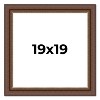 PosterPalooza | Square Traditional Brown Picture Frame - UV Acrylic, Foam Board Backing, Hanging Hardware - 2 of 4