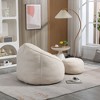 Bedding Bean Bag Sofa Chair High Pressure Foam Bean Bag Chair Adult Material with Padded Foam Padding Compressed Bean Bag With Footrest - 3 of 4