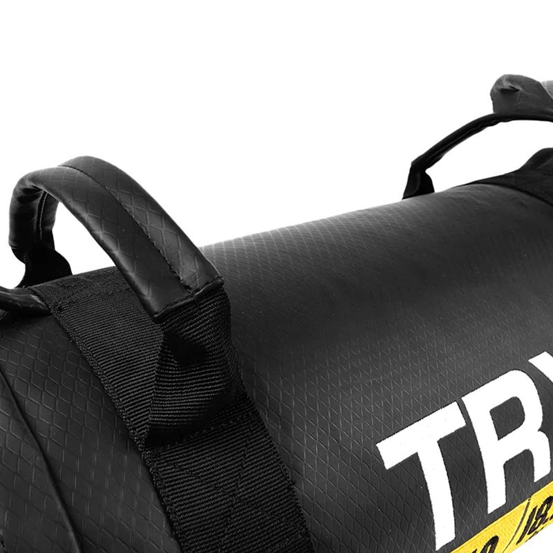 TRX Power Bag 10 Pound Indoor Outdoor Multipurpose Moisture-Resistant Vinyl Prefilled Weighted Exercise Training Gym Sandbag with 5 Handles, Black, 3 of 7