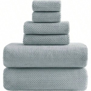 Grey Bath Towel Sets Bath Towel 29.53x59.06 Inches Hand Towels 13.78x29.53 Inches Washcloth Towels 13x13 Inches - 1 of 4
