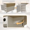 Rolling Kitchen Island Cart with Drop Leaf, Mobile Island Cabinet, Kitchen Storage Cabinet on Wheels, 3 Drawers, Spice Rack, Towel Rack, Black - 4 of 4