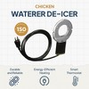 Farm Innovators 150 Watt Chicken Waterer De-Icer with Teflon Coating and Nipple Style Drinkers for Poultry Fountains, Silver/Black (2 Pack) - 2 of 4