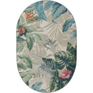Unique Loom    Outdoor Botanical Kula Area Rug - 1 of 4