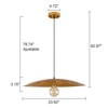LLHZSY Industrial Farmhouse Island Pendant Ceiling Light Fixture with Oversize Umbrella lampshade Gold Foil Antique Color- 24 4/5 in. - 4 of 4
