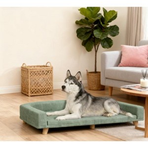 Okak Soft Elevated Pet Bed for Large & Medium Dogs,Raised Pet Couch Comfy Dog Sofa Bed with Washable Cushion - 1 of 4