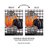 Evergreen Pumpkin Check Garden Suede Flag - 4 of 4