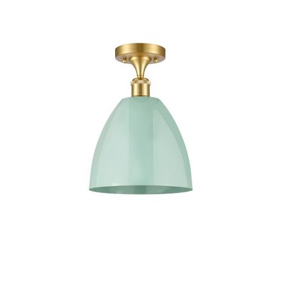 Plymouth Dome - 1 Light Semi-Flush Mount In Industrial Style-12.88 Inches Tall and 9 Inches Wide