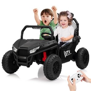 2 Seater 24V Ride On Car, Electric Vehicle Utv Car for Kids, 400W Motors Electric Truck with Remote, 4.5MPH Max Speed - 1 of 4