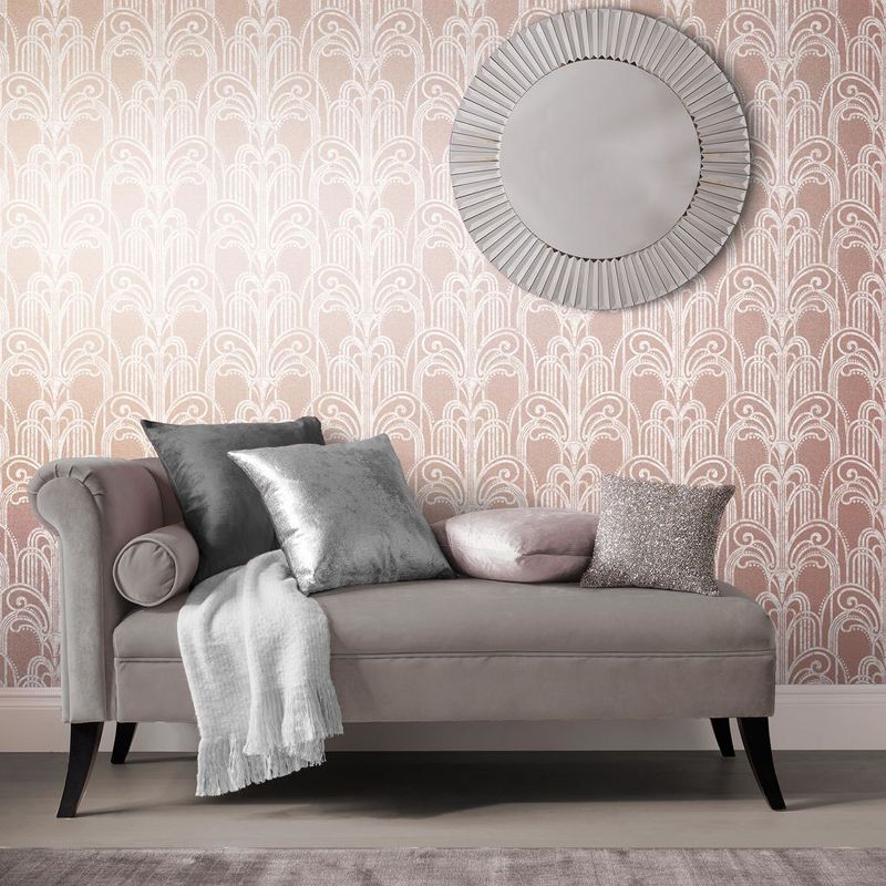 Art Deco Rose Gold Geometric Paste the Wall Wallpaper, 2 of 5