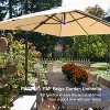 PURPLE LEAF Cantilever Umbrella Left-right Tilting Swivel Square Patio Umbrella Outdoor Offset Aluminum Umbrella with 360°Rotation With Base - 2 of 4