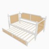 QingMoon Rattan Twin Size Daybed, Wood Platform Bed Frame with 2 Storage Drawers for Living Room and Bedroom, No Box Spring Needed - 3 of 4