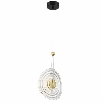 George Kovacs Lighting Topknot 1 - Light Pendant in  Coal/Brushed Gold