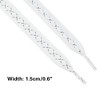 INSPIRE CHIC Wide Flat Cross Reflective Braided Decorative Shoelace for Sneakers Skate Boots 2 Pairs - 3 of 4