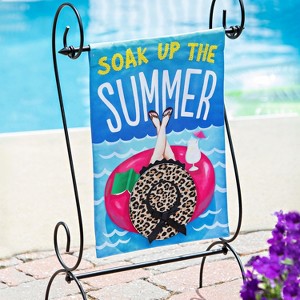 Soak Up the Summer Garden Linen Flag - 1 of 4