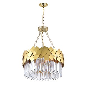 CWI Lighting Panache 6 Light Down Chandelier With Medallion Gold Finish - 1 of 4