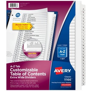 Avery Extra-Wide Dividers, 26 Tabs, Ready Index (11166) - 1 of 4