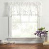 Ellis Curtain Brewster 100% Polyester Tailored Embroidered Sheer Rod Pocket Valances 70" x 15" White - 2 of 4