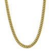 Black Bow Jewelry Men's, 10k Yellow Gold 9.3mm Hollow Miami Cuban (Curb) Chain Necklace - 3 of 4
