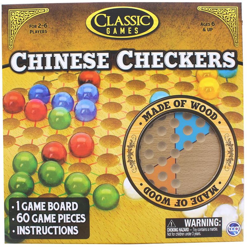 The Canadian Group Classic Games Wood Chinese Checkers Set | Board & 60 Game Pieces, 1 of 4