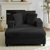 Mjkone Corduroy Comfy Chaise Lounge With Storage Ottoman&Armrests,Upholstered Sleeper Single Sofa Bed - 3 of 4