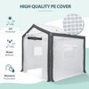 EAGLE PEAK 8 ' x 8 ' Portable Walk-in Greenhouse with Roll-up Zipper Entry Door and 3 Large Roll-Up Screen Windows - 4 of 4
