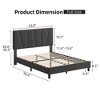 Adjustable Headboard Bed Frame – Linen Upholstered Platform Bed with Strong Wooden Slats, Metal & Wood Frame, No Box Spring Needed - 2 of 4