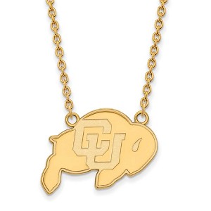 Black Bow Jewelry 10k Yellow Gold Colorado Buffalos NCAA Necklace 18 Inch - 1 of 4