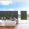 MAYEERTY Frederick Square Frame Pattern Black Galvanized Steel Screen Outdoor and Indoor Divider for Balcony Patio Garden - 3 of 4