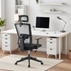 Ergonomic High-Back Office Chair with Adjustable Lumbar Support, Headrest & Rocking Function, Breathable Mesh for Home and Office - 3 of 4