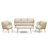 Outdoor Patio Furniture Set All Weather Wicker Conversation Set - 3 of 4