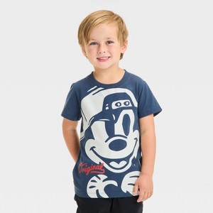 Toddler Boys' Disney Mickey Mouse T-Shirt - Blue - 1 of 3
