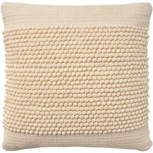 Mina Victory Lifestyle Woven Loop Center 18" x 18" Ivory Indoor Throw Pillow - 1 of 4