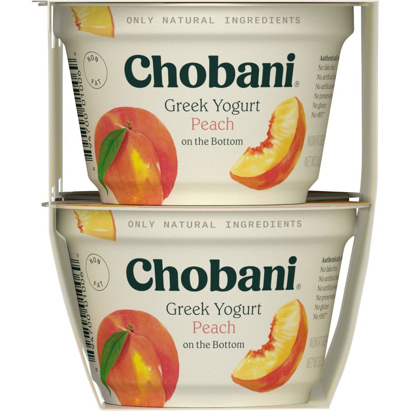 Chobani Peach on the Bottom Nonfat Greek Yogurt - 4ct/5.3oz Cups, 4 of 10