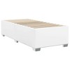 vidaXL - White Twin Upholstered Bedstead Slatted Faux Leather Single Frame for Bedroom - 2 of 4