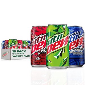 Mountain Dew Variety Pack (Dew, Code Red, Voltage) - 12 Fl Oz  Can (Pack of 18) - 1 of 4