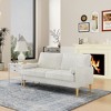 SKRAN 67.7'' 3 Upholstered seater Sofa Couch for Living Room, Modern Sofa,Small Couches for Small Spaces for Bedroom, Apartment, Home Office,White - 4 of 4