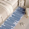Washable Striped Area Rug, Non-Slip Modern Carpet for Living Room or Bedroom, Soft Low Pile Stain-Resistant Floor Cover - 2 of 4