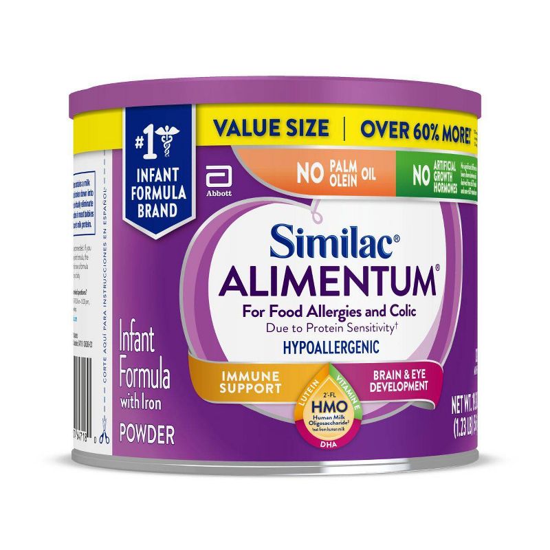 Similac Alimentum Non GMO Hypoallergenic Powder Infant Formula - 19.8oz, 4 of 8