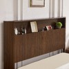 Lyngins Modern Platform Bed Frame with Wave-Shaped Curved Panels, Queen Size Bed Frame with Storage Headboard, All-Metal Support, Premium Wood Accents - 4 of 4