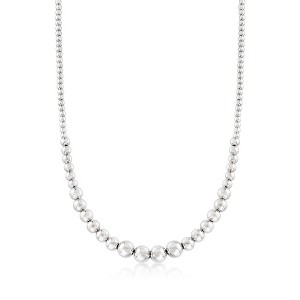 Ross-Simons Italian 4-10mm Sterling Silver Graduated Bead Necklace - 1 of 4