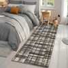 Modern Large Striped Geometric Machine Washable Area Rug Stain Resistant Throw Carpet Non Slip Low Pile Mat - 2 of 4