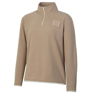 NCAA Hawaii Rainbow Warriors Women's 1/4 Zip Sand Fleece Sweatshirt - 1 of 3