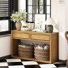 55" Rustic Entryway Console Table with Storage Drawers and Open Shelf, Sofa Table for Hallway or Living Room - Panipeachy - 3 of 4