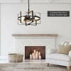 Costway 5-Light Industrial Pendant Light Metal Drum Shape Round Chandelier Ceiling Lamp - 2 of 4