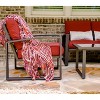 Leisure Made Jasper 4pc Aluminum Seating in Red Fabric - 3 of 4