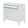 NicBex 36" Bathroom Storage Cabinet with Single Sink, Bathroom Vanity, 2 Drawers and 1 Spacious Cabinet Door for Bathroom, White - 3 of 4