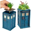 Doctor Who Tardis Indoor Planter for Real & Faux Plants, 6" Ceramic - Special Dr. Who Decor for Home, Office - Gift for Teens, Adults - 4 of 4