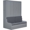 Streamdale Queen Size Murphy Bed Wall Bed with Cushion,Gray - 4 of 4