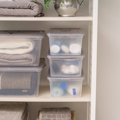 ClearView Stackable 15.8" Lidded Gray Storage Box